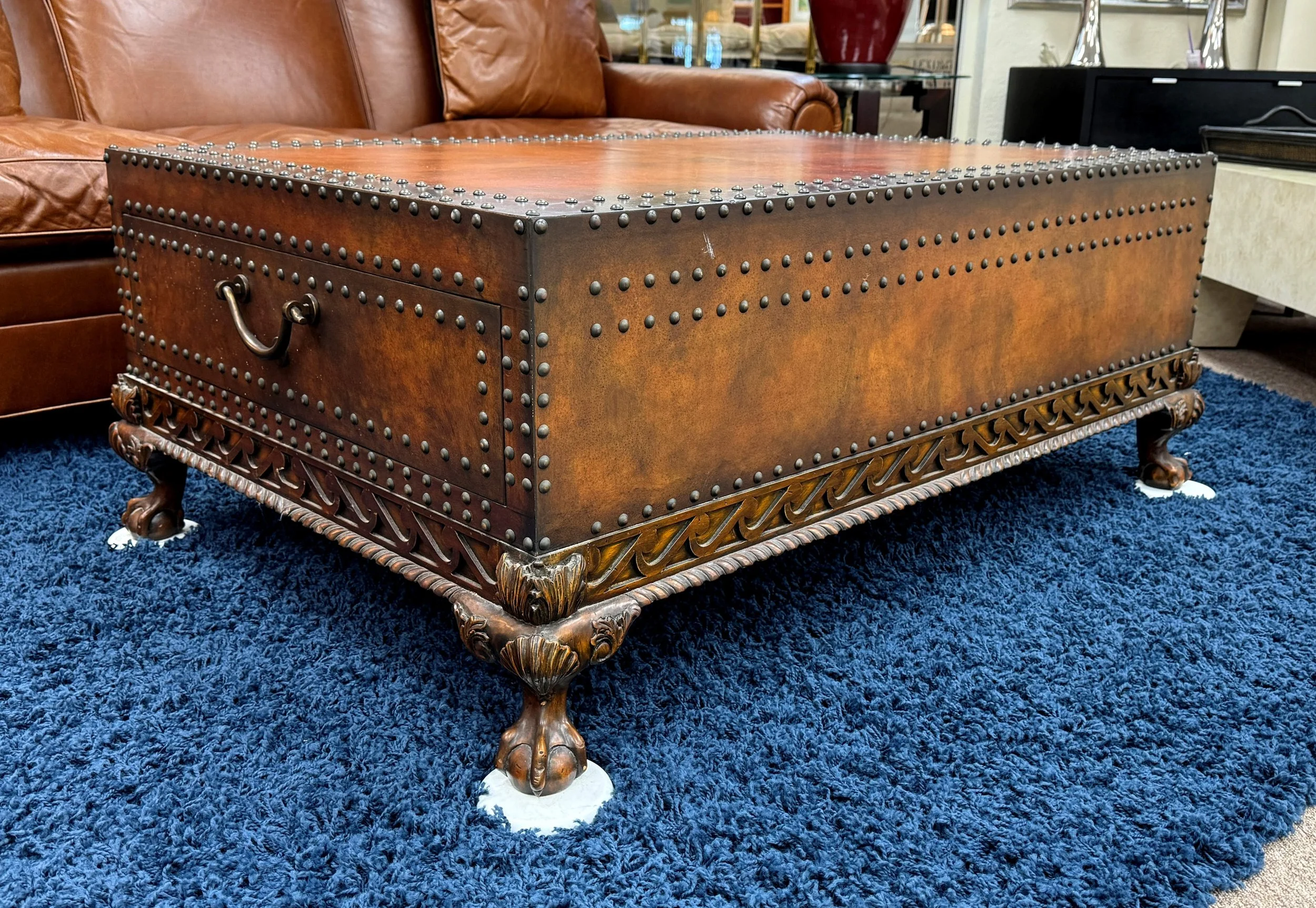 Encore Furniture Gallery-Ralph Lauren Dalton Leather Coffee Table